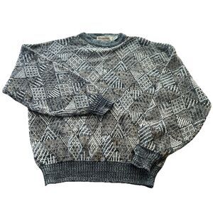 Vintage‎ McGregor Men’s L 100% Acrylic Argyle Grandpa Pullover Sweater 80s 90s